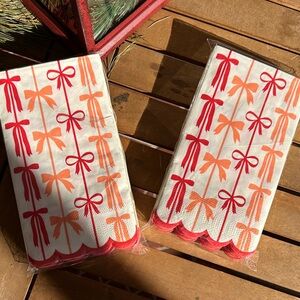 My mind’s eye paper goods 32 pink and red bow napkins